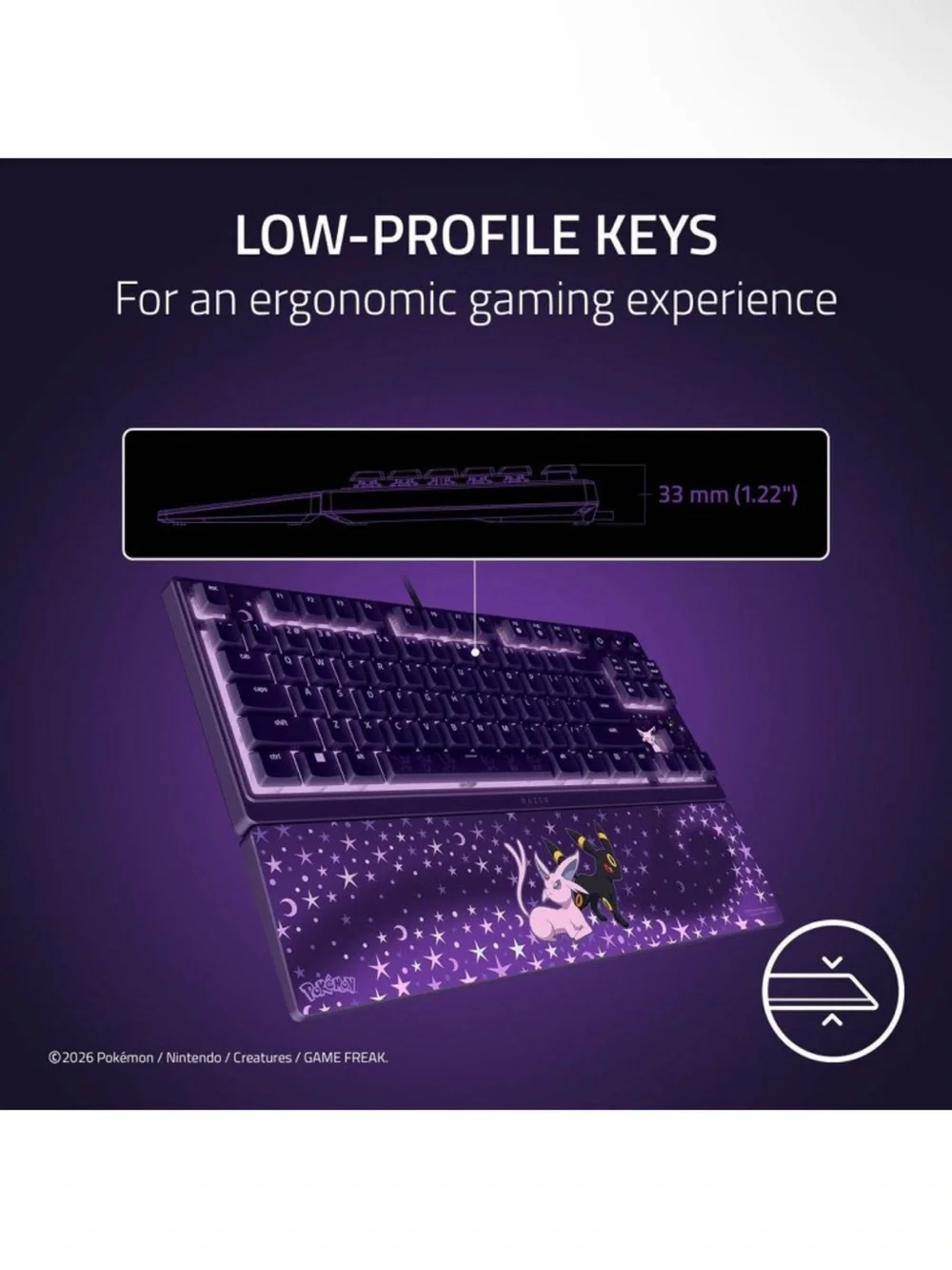 Razer Ornata V3 Tenkeyless Espeon Umbreon Edition